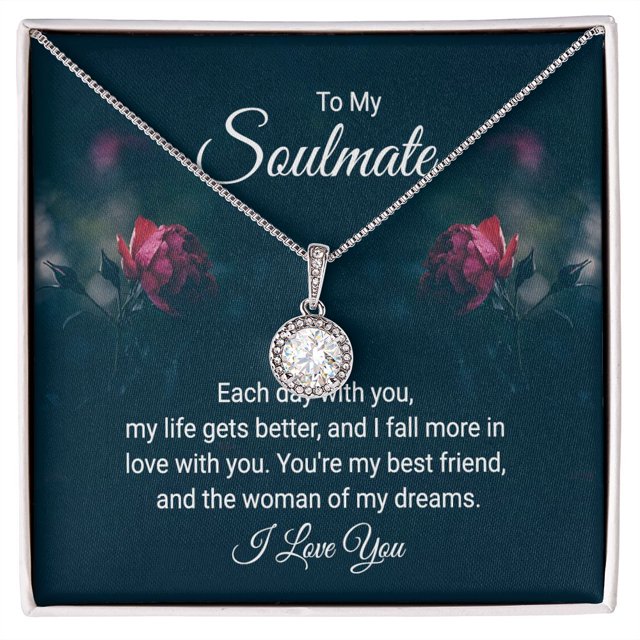 To My Soulmate Each Day With You Eternal Hope Necklace Message Card