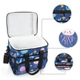 thumbnail image 6 of FORMRS Insulated Cooler Bag 24 Cans Capacity Soft Leakproof Lunch Box with Side Pockets, Light Pink Jellyfish, 6 of 7