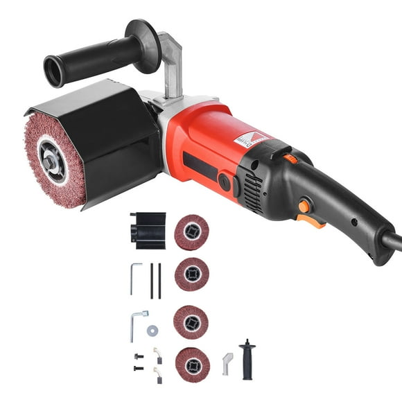 KFFKFF Surface Polisher, 1200W Electric Tool with 6 Speed Settings, Includes 4 Fiber Wheels for Efficient Metal and Stainless Steel Polishing