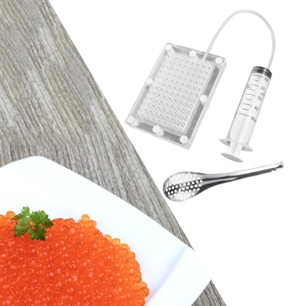 Spherification Dropper Molecular Gastronomy Kit 96 Holes Roe Sauce Dispenser Strainer Tools Caviar Maker Box 