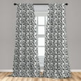 thumbnail image 5 of Ambesonne Black and White Curtains, Romantic Soulful, Pair of 28"x84", Pale Grey Black White, 5 of 5