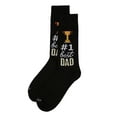 thumbnail image 4 of MeMoi Men's #1 Dad Trophy Bamboo Blend Novelty Crew Sock - Mens - Male, 10-13, Black, 4 of 6