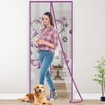 thumbnail image 7 of Magnetic Thermal Insulated Door Curtain for 38x82 Inch Door, Self-Sealing EVA Draft Stopper for all season Keep Cold Out & Privacy, for Kitchen, Bedroom, Hands Free, Pet & Kid Friendly Purple, 7 of 7