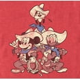 thumbnail image 2 of Men's Mickey & Friends Distressed Cowboy Crew Graphic Tee Red Heather Large, 2 of 5