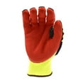 thumbnail image 2 of Cordova 7739S OGRE-CR+ 13-Gauge Gloves, Hi-Vis Yellow HPPE/Glass Shell, TPR Protectors, Interior Foam Palm Padding, Red Sandy Nitrile Palm Coating, ANSI Cut Level A4, Small, 2 of 3