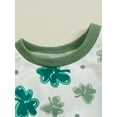 thumbnail image 6 of FEORJGP Toddler Girls Ireland Festival Outfits Infant Baby Long Sleeve Sweatshirts Crew Neck Pullover Shamrock Print Tops and Long Pants Kids 2Pcs Loose Casual Clothes Set for Spring Fall, 6 of 9