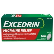Pack of 4 Excedrin Migraine Pain Relief Caplets - 100 ct - Package may vary