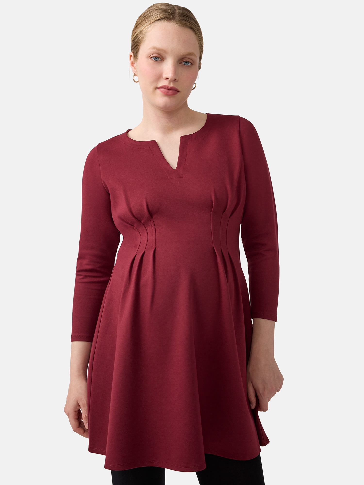 Ingrid & Isabel For Every Belly Women’s Maternity Pintuck Mini Dress, Sizes S-XXL