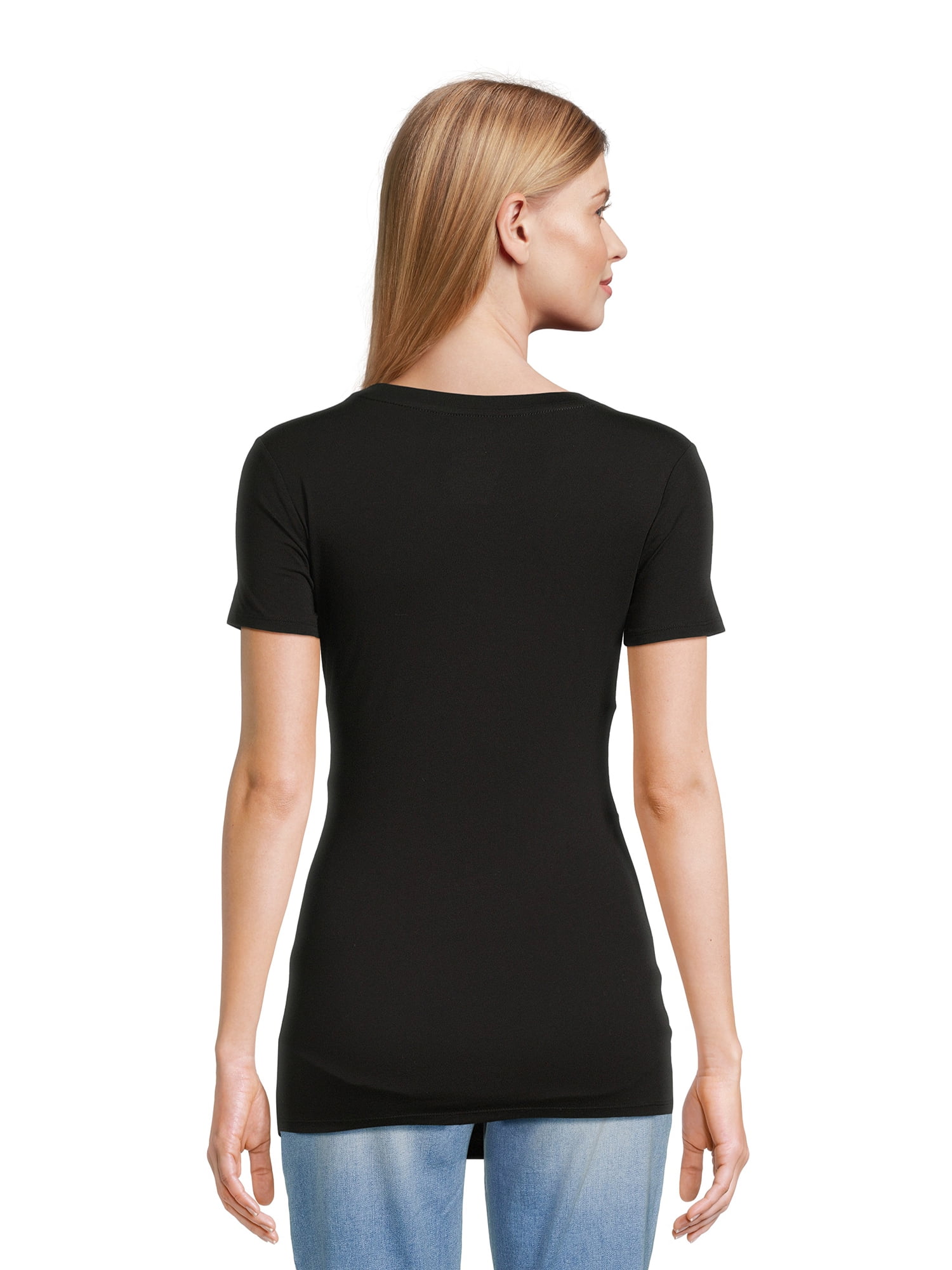 Time and Tru Maternity Essentials Non Shirred Tee, Sizes S-XXL