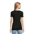 thumbnail image 3 of Time and Tru Maternity Essentials Non Shirred Tee, Sizes S-XXL, 3 of 6