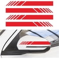 thumbnail image 1 of Yazoeia 4PCS Car Rear View Mirror Stickers, Waterproof Auto Side Rearview Mirrors Decal Stripes, Universal Anti-Collision Striped Automotive Warning Stripes for Most Vehicles (Red) CJC912-114736, 1 of 6