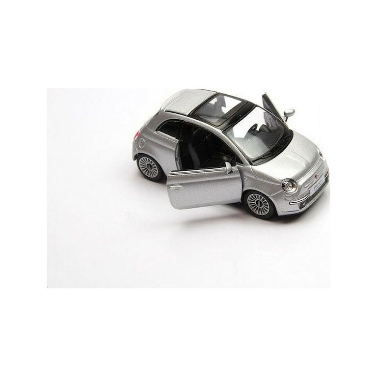 13cm Kinsmart 2007 Fiat 500 Diecast Model Toy Car 1:28 Silver
