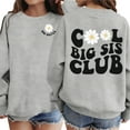 thumbnail image 2 of Byoo Slogan Floral Print Sweatshirt for Girls Crewneck Long Sleeve Sweatshirts Daily Sweatshirt,Grey, 2 of 6