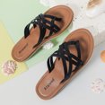 thumbnail image 2 of Ataiwee Women's Flat Slide Sandals - Comfortable Summer T- Strap Slip on Thong Flip Flops., 2 of 6