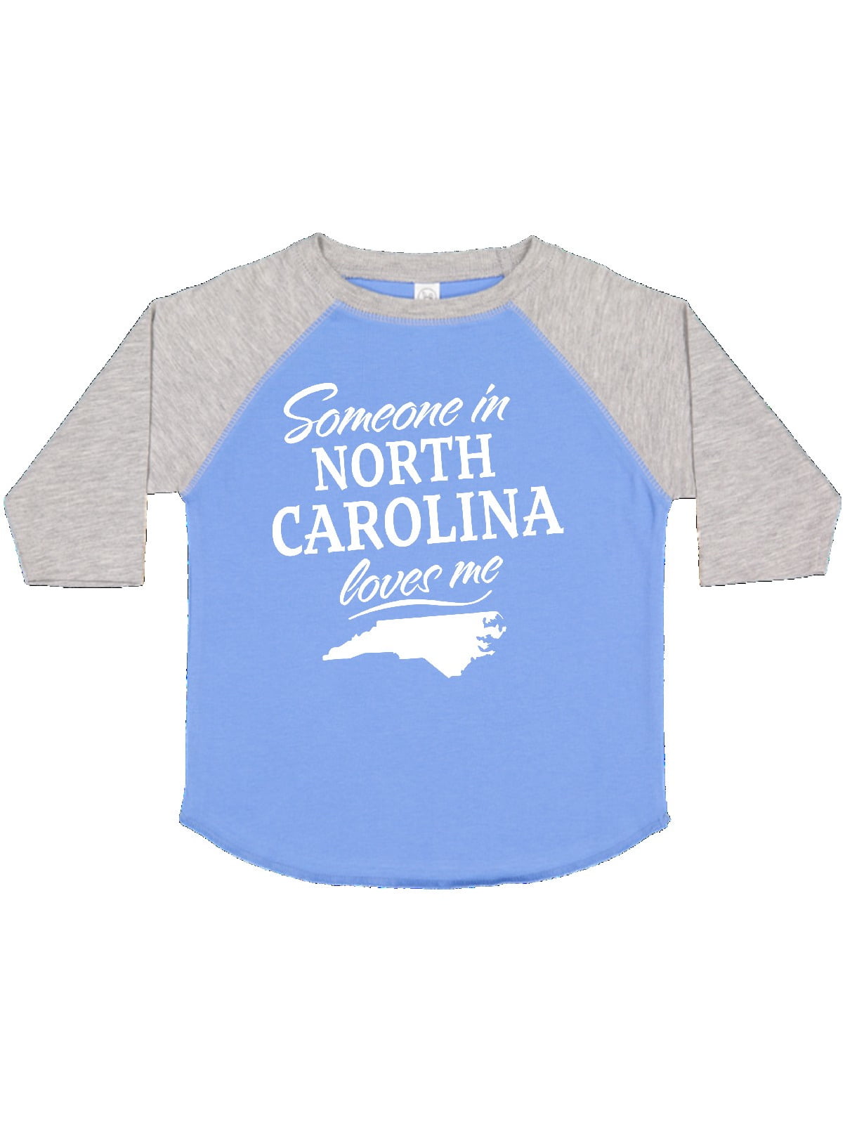 My Mimi in North Carolina Loves Me Toddler/Kids Raglan T-Shirt