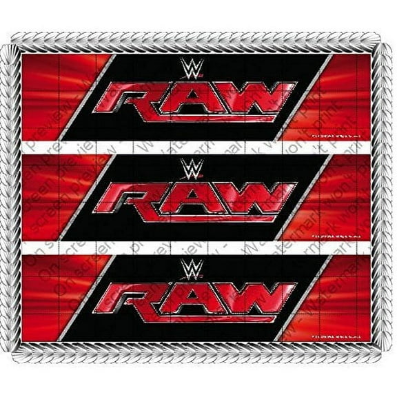 WWE Raw Edible Icing Image Cake Border Strips, by Whimsical Practicality
