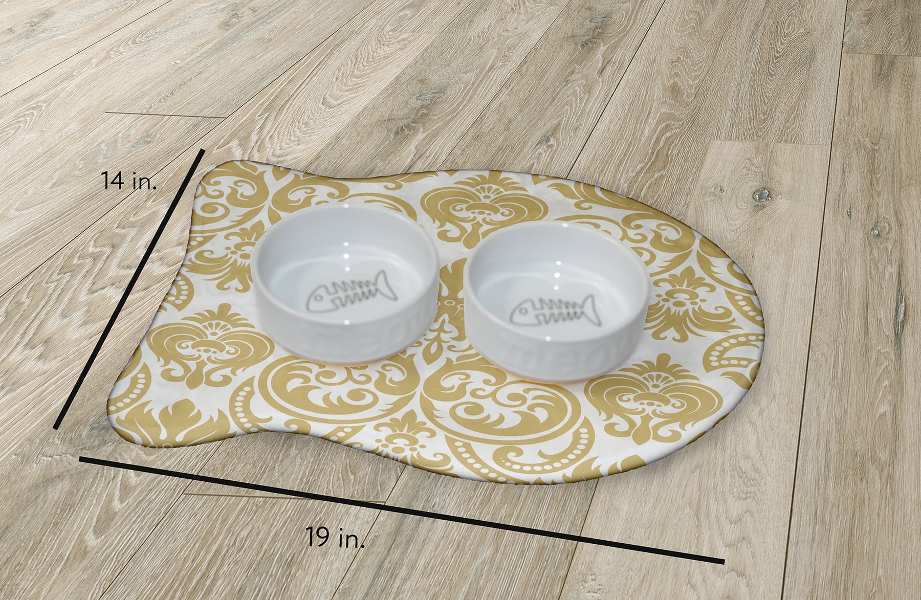 Simply Daisy Alexys Fish Shape Pet Feeding Mat for Cats