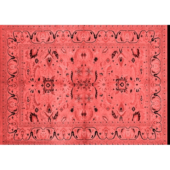 Ahgly Company Indoor Rectangle Oriental Red Industrial Area Rugs, 5' x 8'