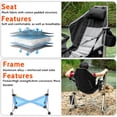 thumbnail image 3 of SUNSPIRE Oversized Hammock Chair with Footrest 2-Pack Portable Folding Rocking Camp Chair with Cup Holder for Outdoor Beach Sports Fishing Black, 3 of 10