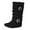 style-03 Black, variant on Gubotare Riding Boots for Girls Girls Kids Winter Fashion Knee High Winter Boots Buckle Zipper Riding Boot Mid Boot Size 3 (Red,Big Kids 3)