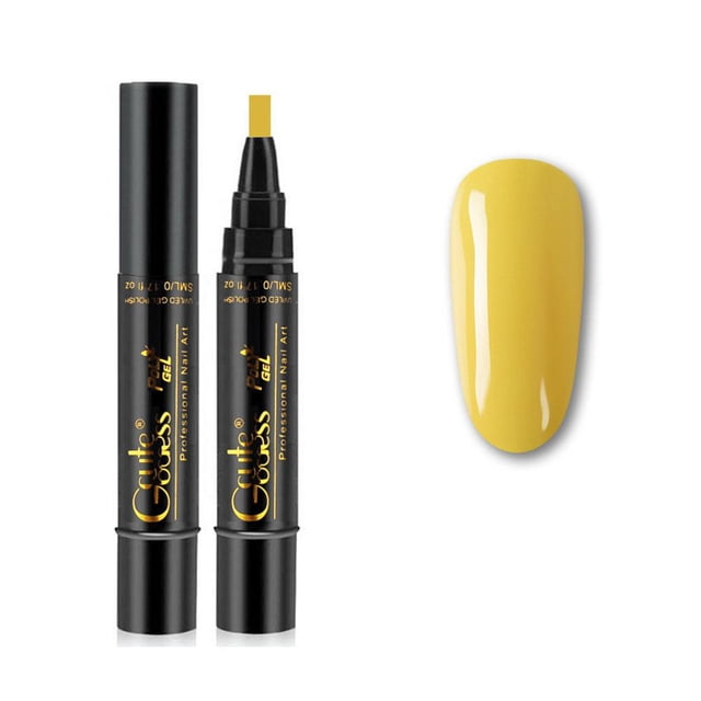 3-In-1 Gel Nail Polish Pen, One Step Hybrid Varnish for UV/LED Curing, All-in-One Primer, Color & Top Coat, Time-Saving Manicure, 5ml Multicolor Options