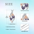 thumbnail image 4 of Taioiat Double Birthstone Necklaces for Women 18K Gold Plated Birthstone Rose Flower Jewelry Anniversary Valentines Day Mother's Day Birthday Gifts for Her Wife Girlfriend Mom, 4 of 7