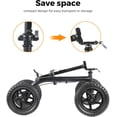 thumbnail image 3 of SUNDERWELL Foldable Knee Scooter - Crutch Alternative, Steerable Knee Walker for Foot Injuries, All Terrain 11.5-Inch Wheel, Padded Knee Cushion, 330lbs Weight Capacity, 24lbs Light Weight, 3 of 6