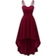 thumbnail image 1 of Vestido de cóctel para mujer con tirantes finos, corte alto bajo, corte A, para jóvenes, adolescentes, invitadas a la boda, vestidos de dama de honor sin mangas, vestido de fiesta sexy, 1 of 5