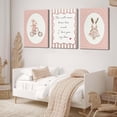 thumbnail image 2 of 3Pcs Bunny Nursery Canvas Wall Art Pink Baby Girl Nursery Wall Decor Pictures Cute Rabbit Posters Prints for Toddler Girl Room Playroom Bedroom Home Decoration 12x16in, 2 of 7