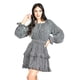 thumbnail image 1 of Vestido Floral con Cinto Roman Fashion Juvenil 4427 Negro M, 1 of 8