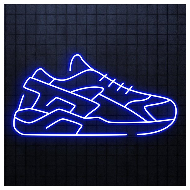 Letrero De Neón LED Para Zapatillas Deportivas, Luz Para Correr, Decoración Para Tienda Deportes, Escaparate Entrada Comercial 50cm