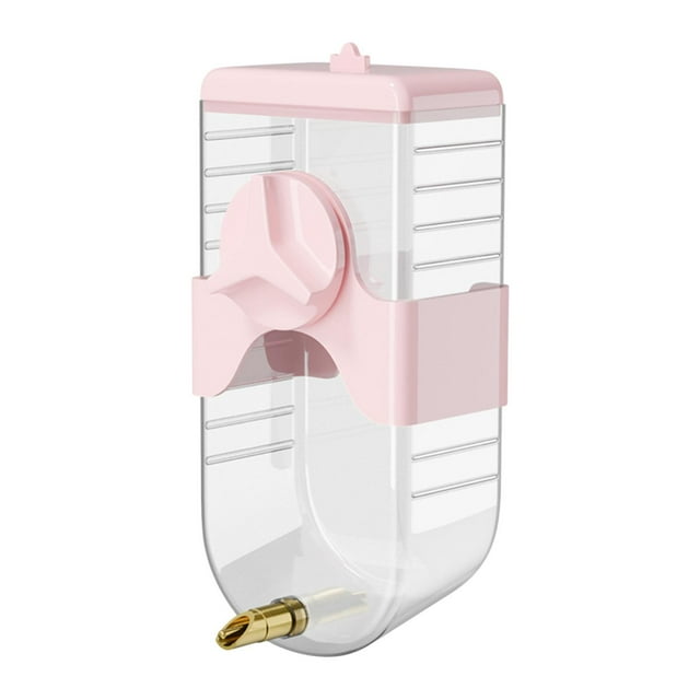 Bebedero para pájaros, bebedero para loros, práctico y automático, accesorios para jaula de 350ml, hervidor para cacatúa, suministros para pájaros pequeños rosa