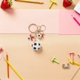 thumbnail image 1 of ADDHAT 4Pcs Soccer Keychain Set Metal Football Key Rings Durable Assorted Color Sporty Bag Charms, 1 of 7