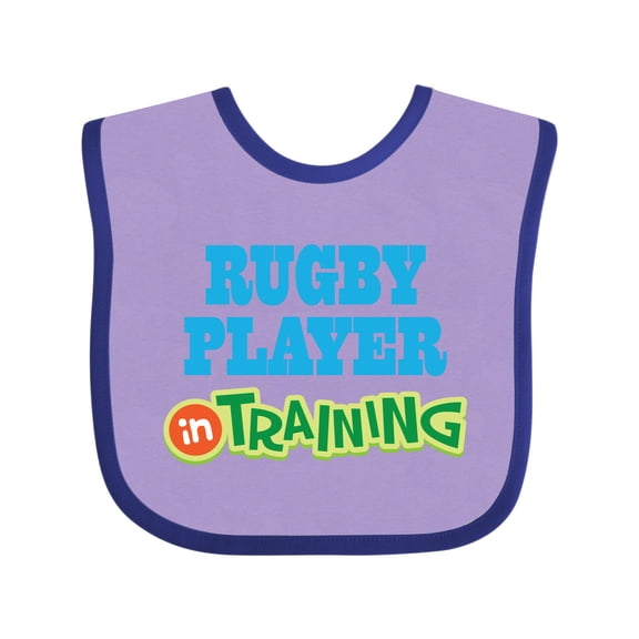 Inktastic Rugby Player in Training Boys or Girls Baby Bib