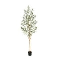 thumbnail image 6 of Nafresh 6ft Faux Olive Tree with Real Wood Trunk and Realistic & Full Leaves, 72in Fake Olive Tree with Lifelike Fruits for Indoor Outdoor Decor, 6 of 9