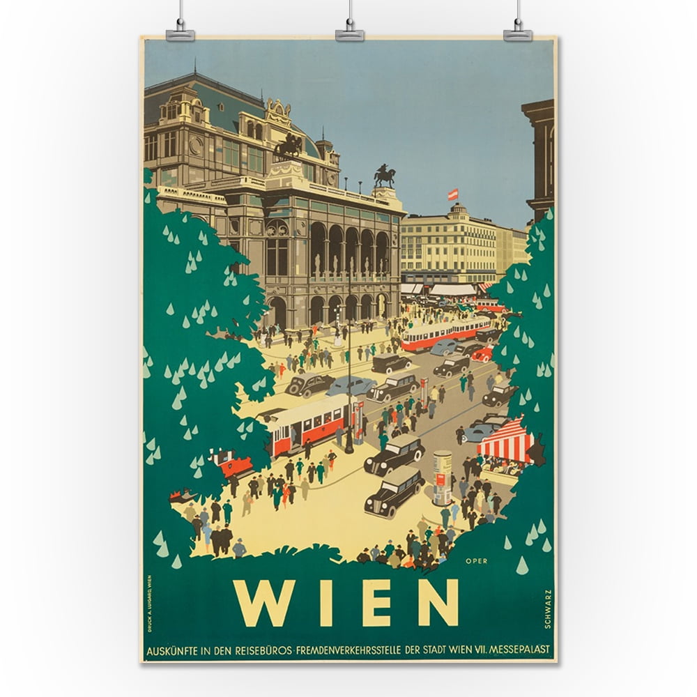 Austria Wien (artist Schwarz c. 1934) Vintage Advertisement