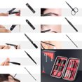thumbnail image 4 of Juego de manicura, 8 en 1, juego de cortaúñas portátil esencial para viajes, cortaúñas de moda profesional TUNC Sencillez, 4 of 5
