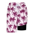 thumbnail image 6 of HAPIMO Summer Outdoor Swimsuit Shorts 9" Beach Shorts Men Swim Trunks with Compression Liner Hawaiian Bathing Mesh Lining Shorts Casual Outings Travel Shorts Quick Dry Board Shorts Purple XX-Large, 6 of 6