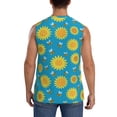 thumbnail image 4 of Daiia Bee Sunflower Printed Men's Tank Tops,Casual Soft Sleeveless Gym Muscle Shirts Bodybuilding Tee-Medium, 4 of 8