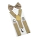 thumbnail image 5 of Conjunto de Tirantes Y pajarita Yuyangstore para niños, Tirantes ajustables en Y, caqui, 5 of 8