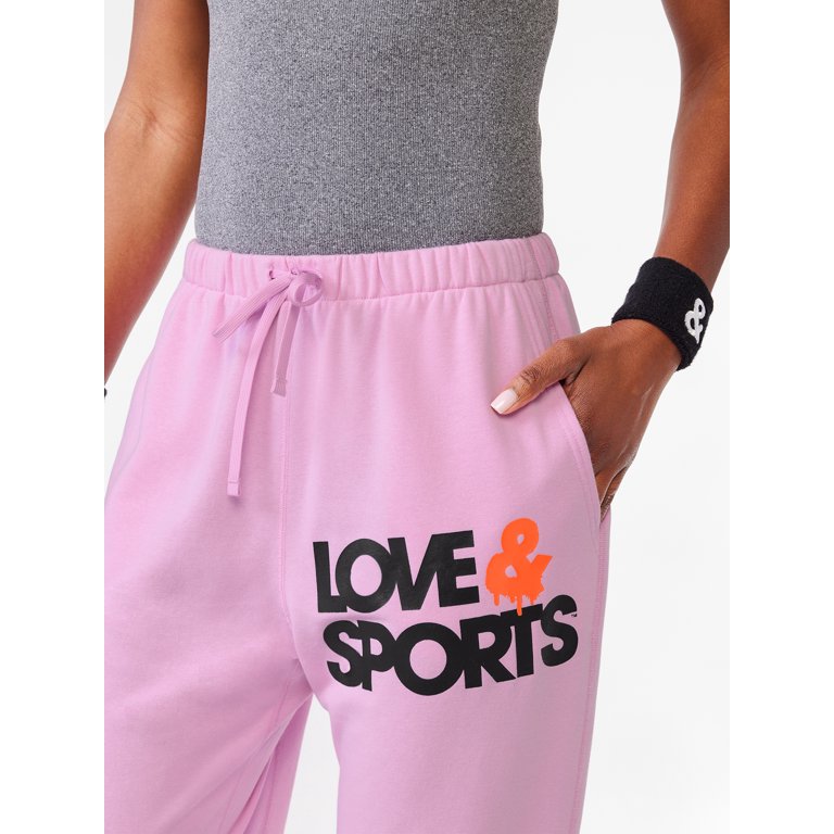 Love & Sports Women's French Terry Cloth Jogger Pants, Sizes XS