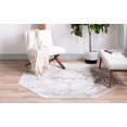 thumbnail image 4 of Unique Loom 3151861 8 x 8 ft. Salle Garnier Sofia Octagon Rug, Light Brown, 4 of 5