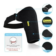 FAGINEY Adjustable Compression & Stability Neoprene Shoulder Brace, Black