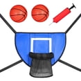 thumbnail image 3 of Mini Basketball Hoop For Trampoline Lightweight Baseboard With Basketball Pump Sturdy Universal Easy Install Basketball Rack For Kids Adults, 3 of 10
