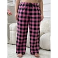 thumbnail image 2 of LANBAOSI Women's Pajama Pants Plus Size Comfy Fleece Plaid PJ Pants for Sleep Size 2XL, 2 of 8