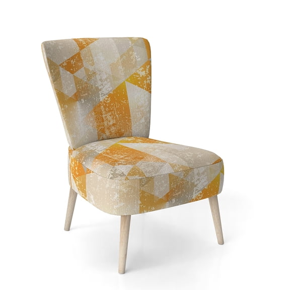 Designart "Gold Retro Style" Upholstered Modern Accent Chair - Arm Chair