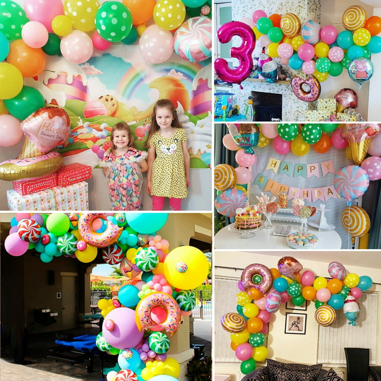 FLICK IN Solid 200pcs Pastel Party Decorations for Girls  Macaron Candy Colored Party Balloons Balloon - Balloon
