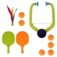 thumbnail image 4 of Tenis de mesa colgante para interiores, portátil, mejora la coordinación mano-ojo, autoentrenamiento 6 bolas Zulema entrenador de tenis, 4 of 8