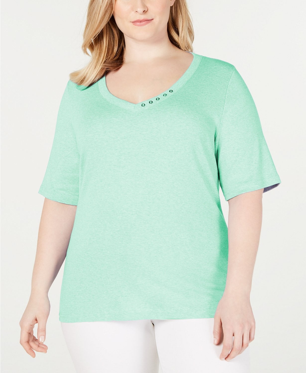 karen scott plus size drawstring pants