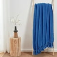 thumbnail image 4 of Home Soft Things Reversible Tweed Throw Blanket, Super Soft & Cozy - Snorkel Blue, 50x60", 4 of 9